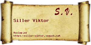 Siller Viktor névjegykártya